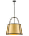 Hinkley - 4895BK-LDB - LED Pendant - Clarke - Black with Lacquered Dark Brass accents