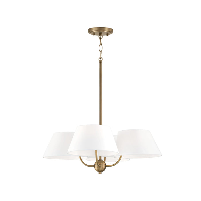 Capital Lighting - 450441AD - Four Light Chandelier - Welsley - Aged Brass