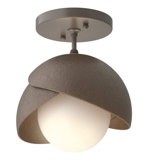 Brooklyn One Light Semi-Flush Mount Dark Smoke