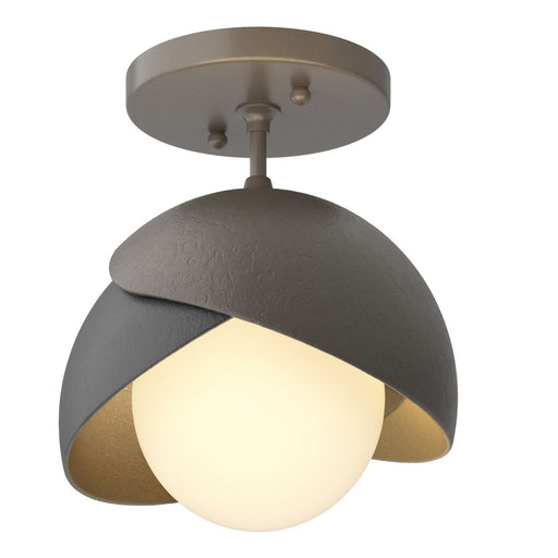 Brooklyn One Light Semi-Flush Mount Dark Smoke