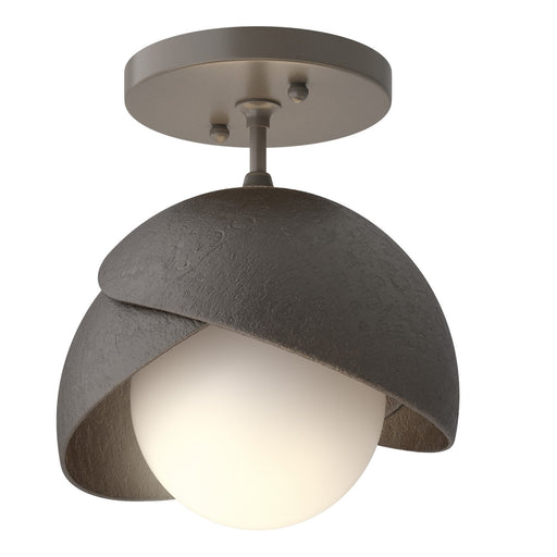 Brooklyn One Light Semi-Flush Mount Dark Smoke