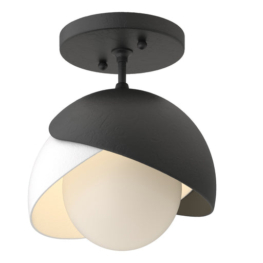 Brooklyn One Light Semi-Flush Mount Black