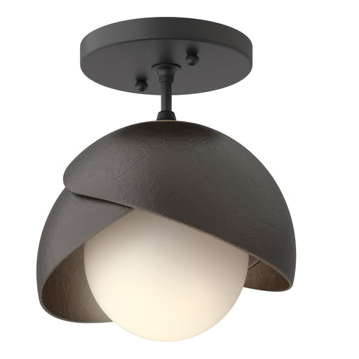 Brooklyn One Light Semi-Flush Mount Black