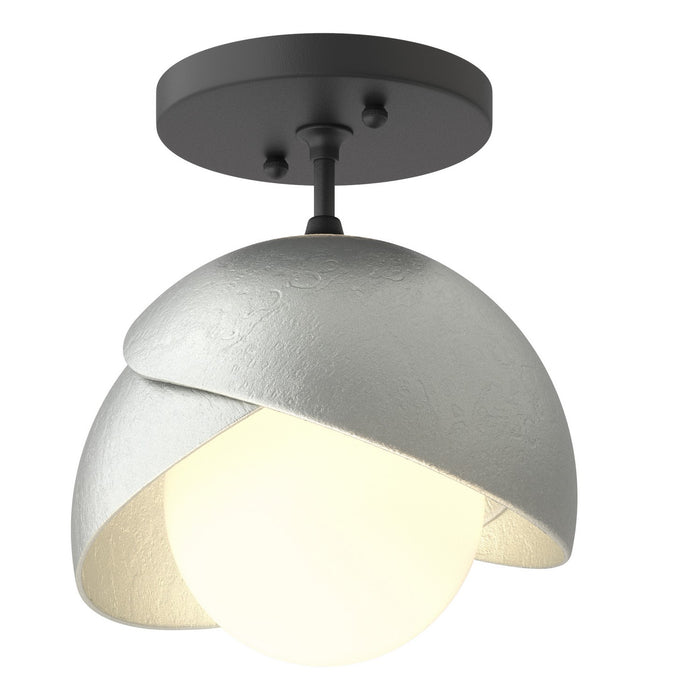 Hubbardton Forge - 121377-SKT-10-82-GG0711 - One Light Semi-Flush Mount - Brooklyn - Black