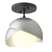 Hubbardton Forge - 121377-SKT-10-82-GG0711 - One Light Semi-Flush Mount - Brooklyn - Black