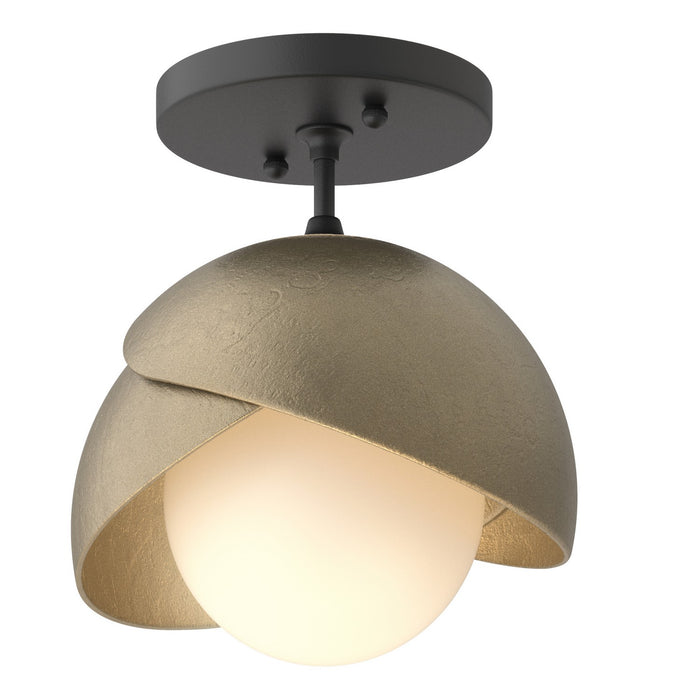 Hubbardton Forge - 121377-SKT-10-84-GG0711 - One Light Semi-Flush Mount - Brooklyn - Black