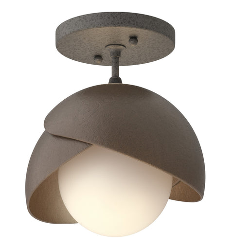 Brooklyn One Light Semi-Flush Mount Natural Iron
