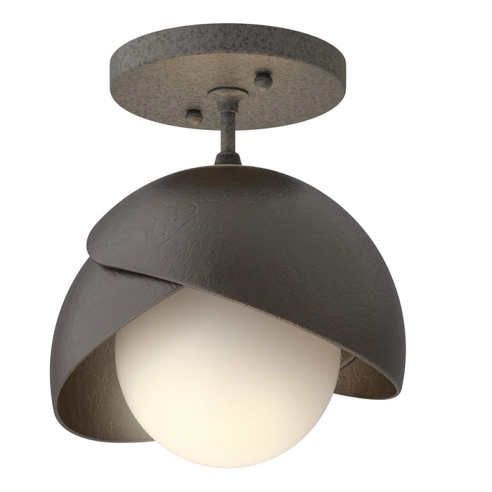 Hubbardton Forge - 121377-SKT-20-14-GG0711 - One Light Semi-Flush Mount - Brooklyn - Natural Iron