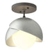 Hubbardton Forge - 121377-SKT-20-82-GG0711 - One Light Semi-Flush Mount - Brooklyn - Natural Iron