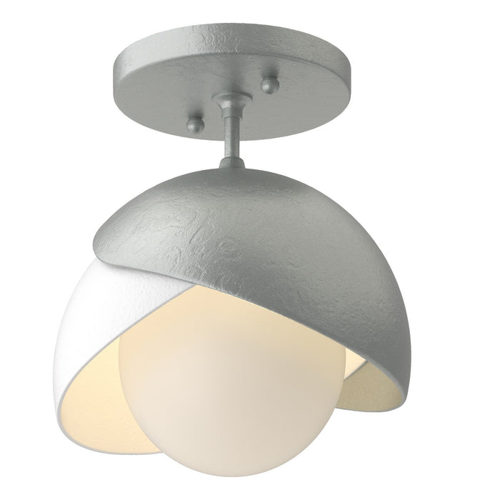 Hubbardton Forge - 121377-SKT-82-02-GG0711 - One Light Semi-Flush Mount - Brooklyn - Vintage Platinum