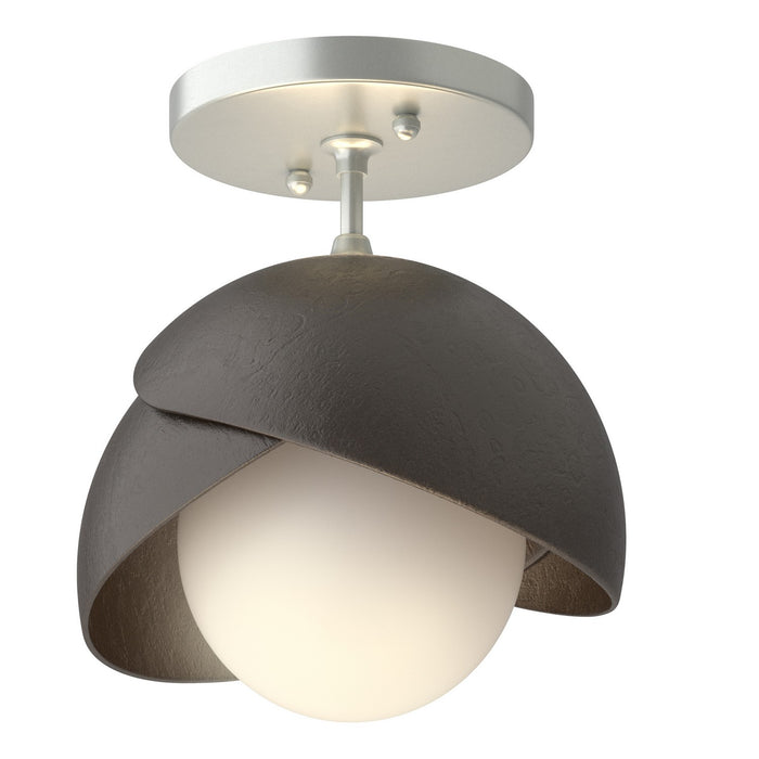 Hubbardton Forge - 121377-SKT-82-14-GG0711 - One Light Semi-Flush Mount - Brooklyn - Vintage Platinum