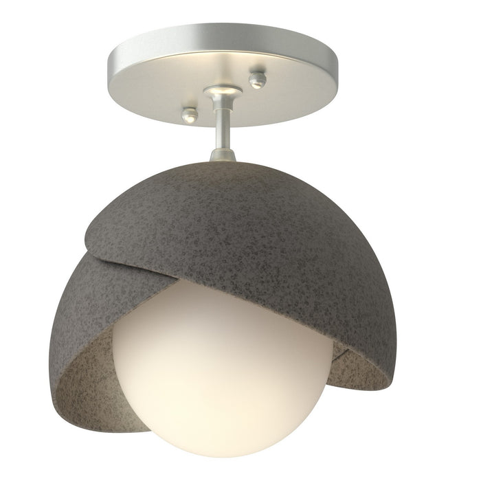 Hubbardton Forge - 121377-SKT-82-20-GG0711 - One Light Semi-Flush Mount - Brooklyn - Vintage Platinum
