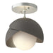 Hubbardton Forge - 121377-SKT-82-20-GG0711 - One Light Semi-Flush Mount - Brooklyn - Vintage Platinum