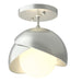 Hubbardton Forge - 121377-SKT-82-82-GG0711 - One Light Semi-Flush Mount - Brooklyn - Vintage Platinum