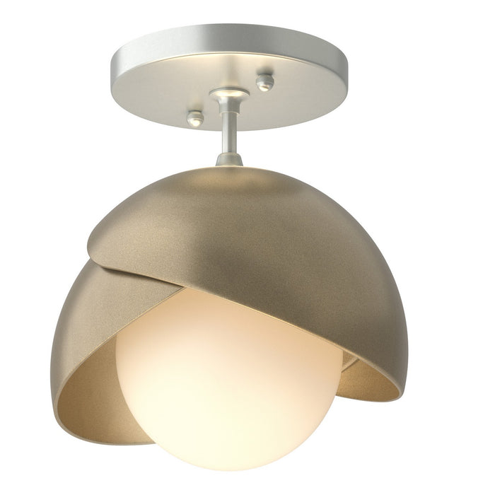 Hubbardton Forge - 121377-SKT-82-84-GG0711 - One Light Semi-Flush Mount - Brooklyn - Vintage Platinum