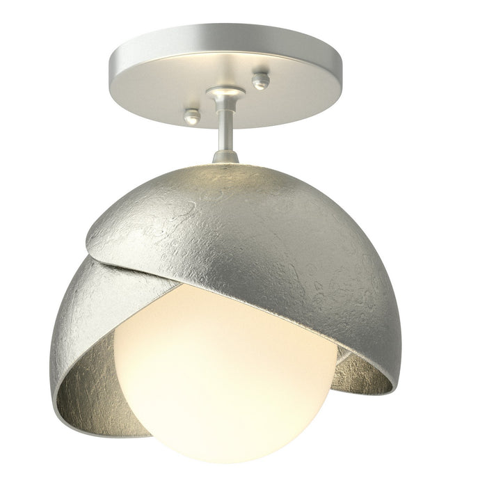 Hubbardton Forge - 121377-SKT-82-85-GG0711 - One Light Semi-Flush Mount - Brooklyn - Vintage Platinum