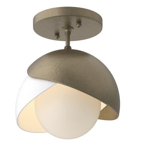 Brooklyn One Light Semi-Flush Mount Soft Gold