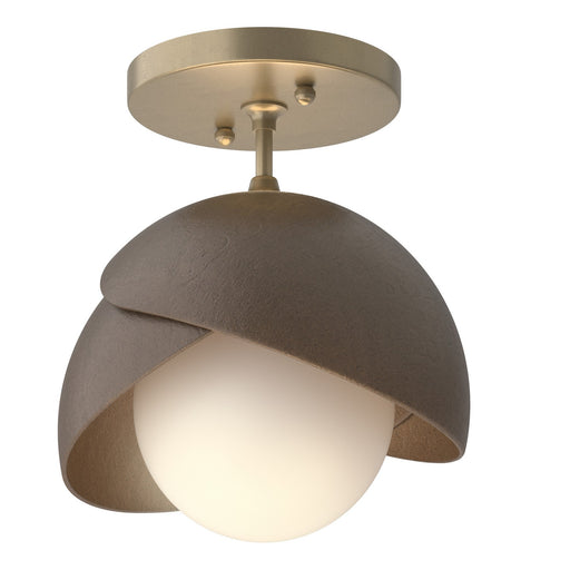 Brooklyn One Light Semi-Flush Mount Soft Gold