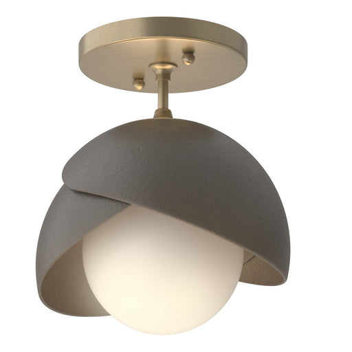 Brooklyn One Light Semi-Flush Mount Soft Gold
