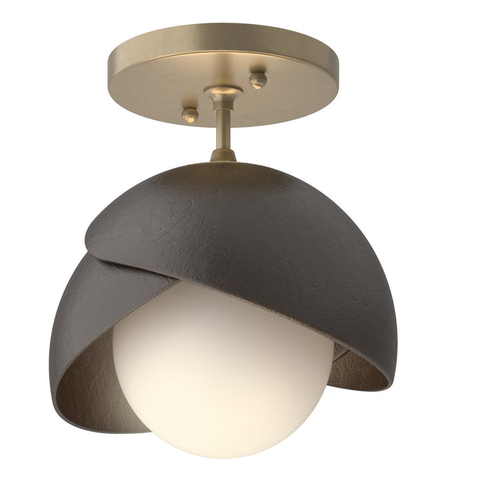 Hubbardton Forge - 121377-SKT-84-14-GG0711 - One Light Semi-Flush Mount - Brooklyn - Soft Gold