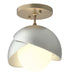 Hubbardton Forge - 121377-SKT-84-82-GG0711 - One Light Semi-Flush Mount - Brooklyn - Soft Gold