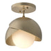 Hubbardton Forge - 121377-SKT-84-84-GG0711 - One Light Semi-Flush Mount - Brooklyn - Soft Gold