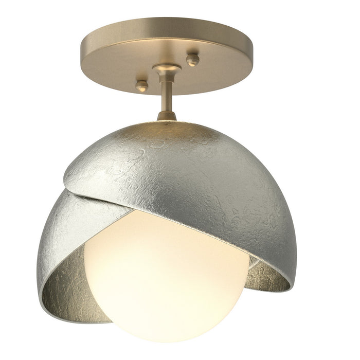 Hubbardton Forge - 121377-SKT-84-85-GG0711 - One Light Semi-Flush Mount - Brooklyn - Soft Gold