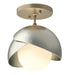 Hubbardton Forge - 121377-SKT-84-85-GG0711 - One Light Semi-Flush Mount - Brooklyn - Soft Gold