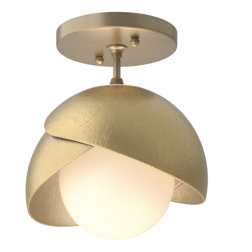 Brooklyn One Light Semi-Flush Mount Soft Gold