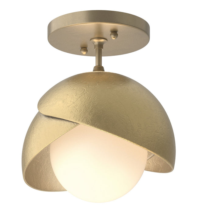 Hubbardton Forge - 121377-SKT-84-86-GG0711 - One Light Semi-Flush Mount - Brooklyn - Soft Gold