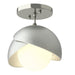 Hubbardton Forge - 121377-SKT-85-82-GG0711 - One Light Semi-Flush Mount - Brooklyn - Sterling