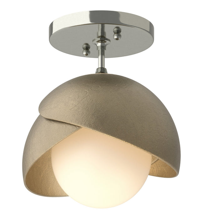 Hubbardton Forge - 121377-SKT-85-84-GG0711 - One Light Semi-Flush Mount - Brooklyn - Sterling