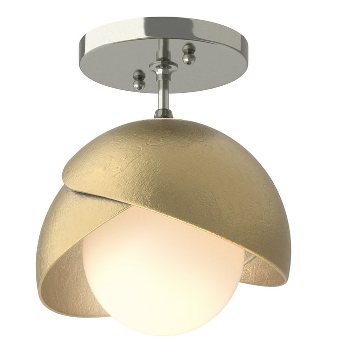 Hubbardton Forge - 121377-SKT-85-86-GG0711 - One Light Semi-Flush Mount - Brooklyn - Sterling