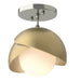 Hubbardton Forge - 121377-SKT-85-86-GG0711 - One Light Semi-Flush Mount - Brooklyn - Sterling
