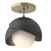 Hubbardton Forge - 121377-SKT-86-10-GG0711 - One Light Semi-Flush Mount - Brooklyn - Modern Brass