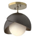 Hubbardton Forge - 121377-SKT-86-14-GG0711 - One Light Semi-Flush Mount - Brooklyn - Modern Brass