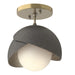 Hubbardton Forge - 121377-SKT-86-20-GG0711 - One Light Semi-Flush Mount - Brooklyn - Modern Brass