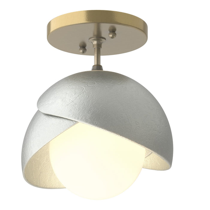 Hubbardton Forge - 121377-SKT-86-82-GG0711 - One Light Semi-Flush Mount - Brooklyn - Modern Brass