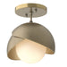 Hubbardton Forge - 121377-SKT-86-84-GG0711 - One Light Semi-Flush Mount - Brooklyn - Modern Brass