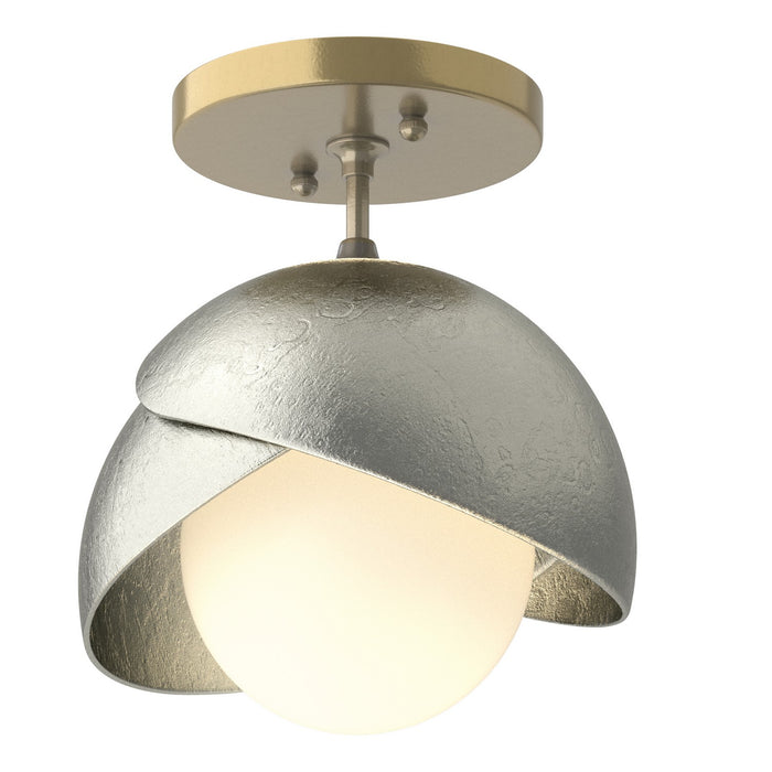 Hubbardton Forge - 121377-SKT-86-85-GG0711 - One Light Semi-Flush Mount - Brooklyn - Modern Brass
