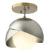 Hubbardton Forge - 121377-SKT-86-85-GG0711 - One Light Semi-Flush Mount - Brooklyn - Modern Brass