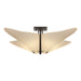 Hubbardton Forge - 123305-SKT-14-SH1995 - Four Light Semi-Flush Mount - Kirigami - Oil Rubbed Bronze