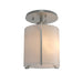 Hubbardton Forge - 123775-SKT-82-GG0140 - One Light Semi-Flush Mount - Exos Glass - Vintage Platinum
