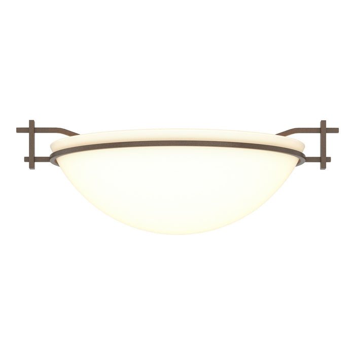 Hubbardton Forge - 124251-SKT-05-GG0045 - One Light Semi-Flush Mount - Moonband - Bronze