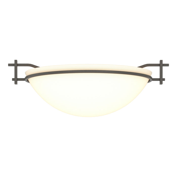 Hubbardton Forge - 124251-SKT-07-GG0045 - One Light Semi-Flush Mount - Moonband - Dark Smoke