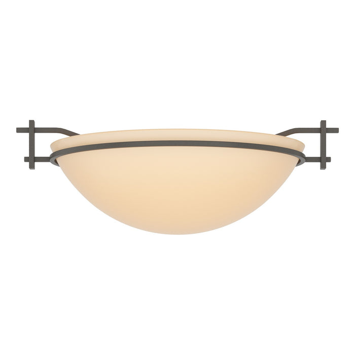 Hubbardton Forge - 124251-SKT-07-SS0045 - One Light Semi-Flush Mount - Moonband - Dark Smoke