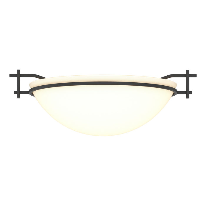 Hubbardton Forge - 124251-SKT-10-GG0045 - One Light Semi-Flush Mount - Moonband - Black