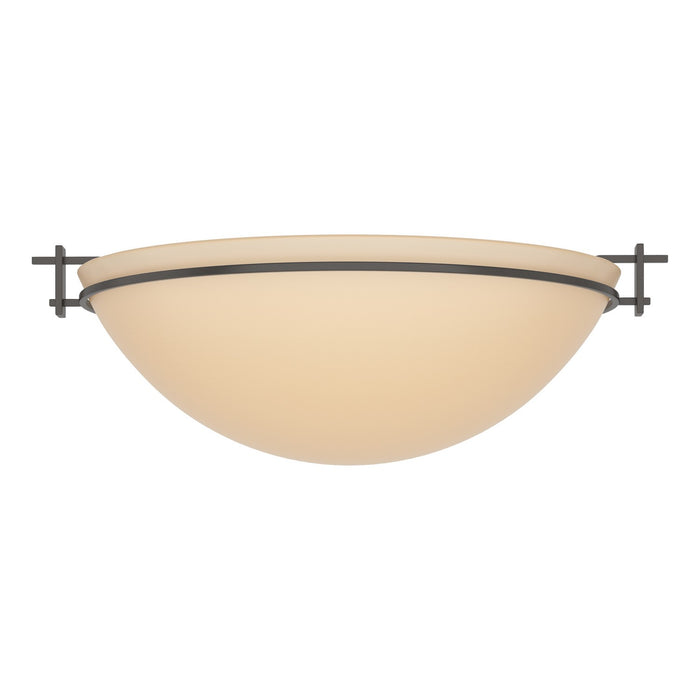 Hubbardton Forge - 124252-SKT-14-SS0050 - Three Light Semi Flush Mount - Moonband - Oil Rubbed Bronze
