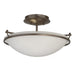 Hubbardton Forge - 124302-SKT-05-GG0047 - Two Light Semi-Flush Mount - Simple Lines - Bronze