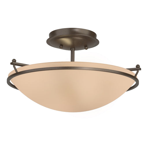 Simple Lines Two Light Semi-Flush Mount Bronze